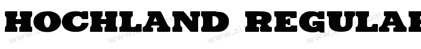 Hochland Regular字体转换